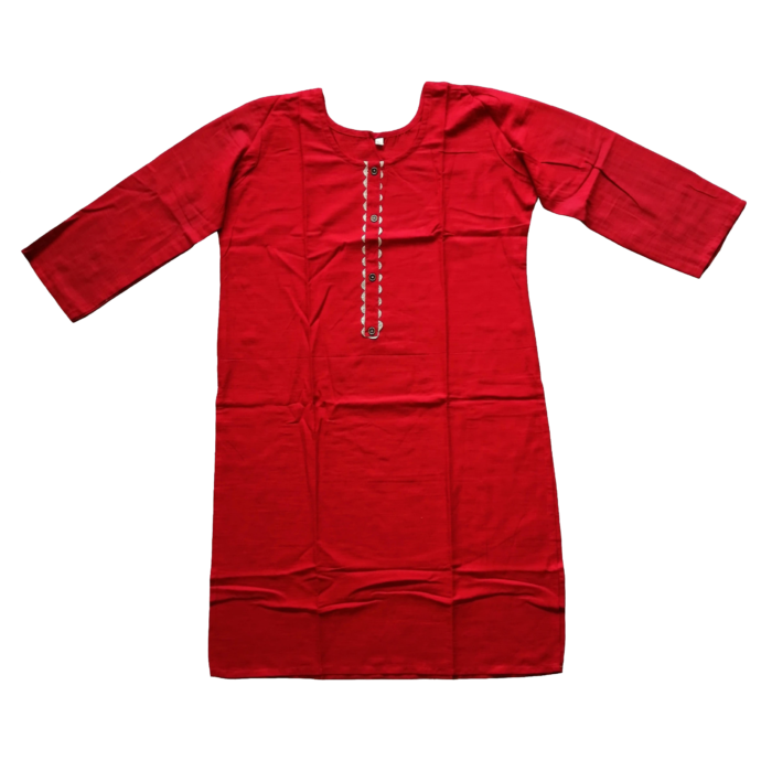 Red Cotton Kurti