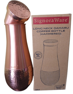 Signora ware Long Neck Damaru Copper Bottle 1500 ml